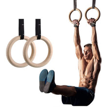 Lade das Bild in den Galerie-Viewer, GYM Rings-Turnringe Holz 28/32 mm - BASELETICS
